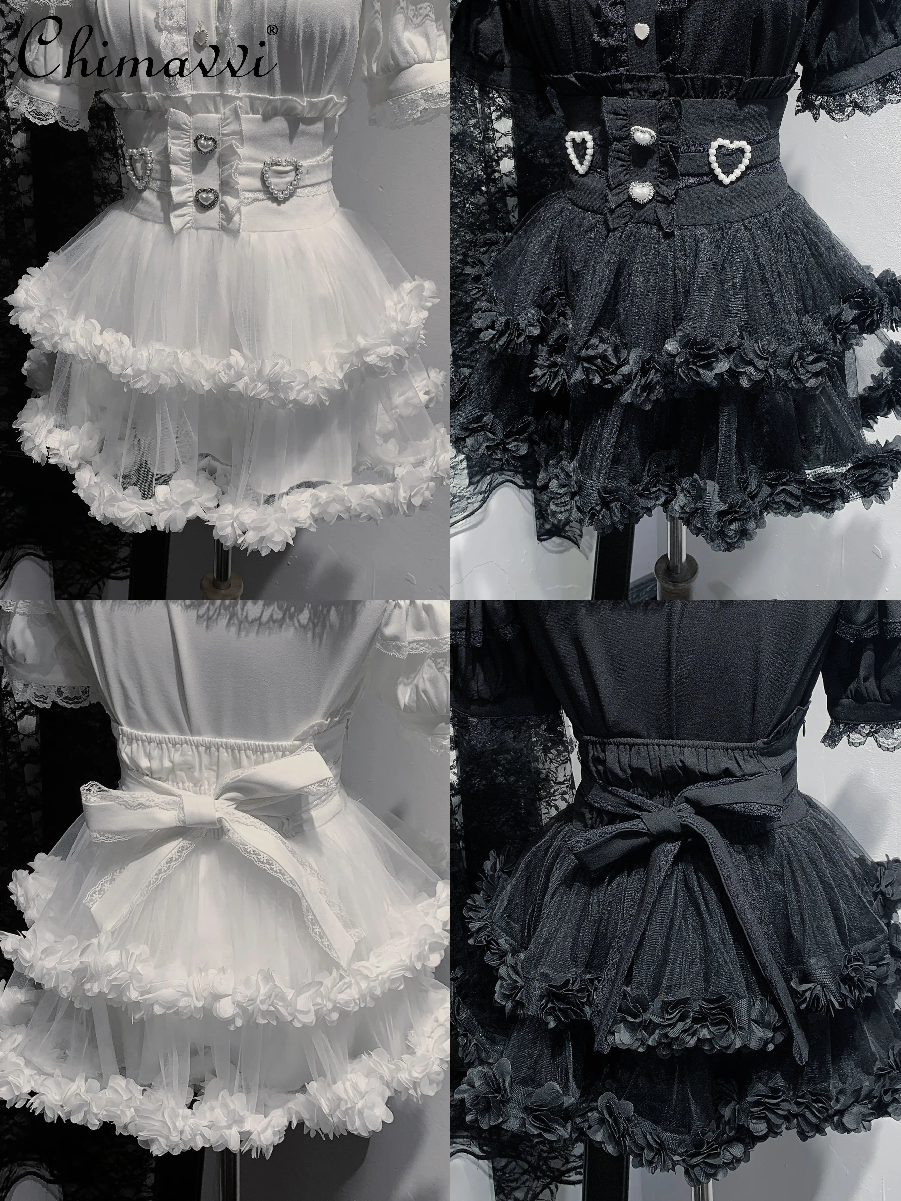 

Japanese Mine Series Mass-produced High-waisted Short Skirt Summer New Fashionable Sweet Cool Girl Short Mesh Cake Skirts Women