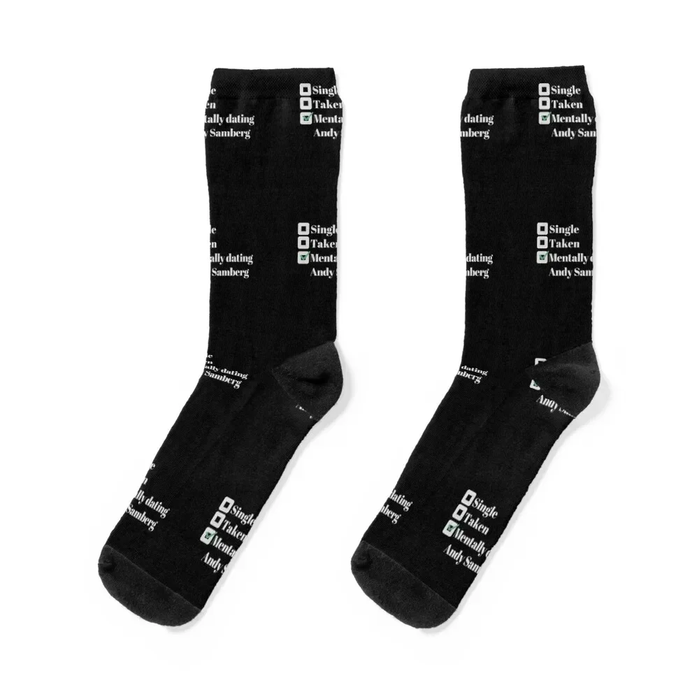 Mentally dating Andy Samberg Socks short new year bright garter christmass gift Socks Women Men's