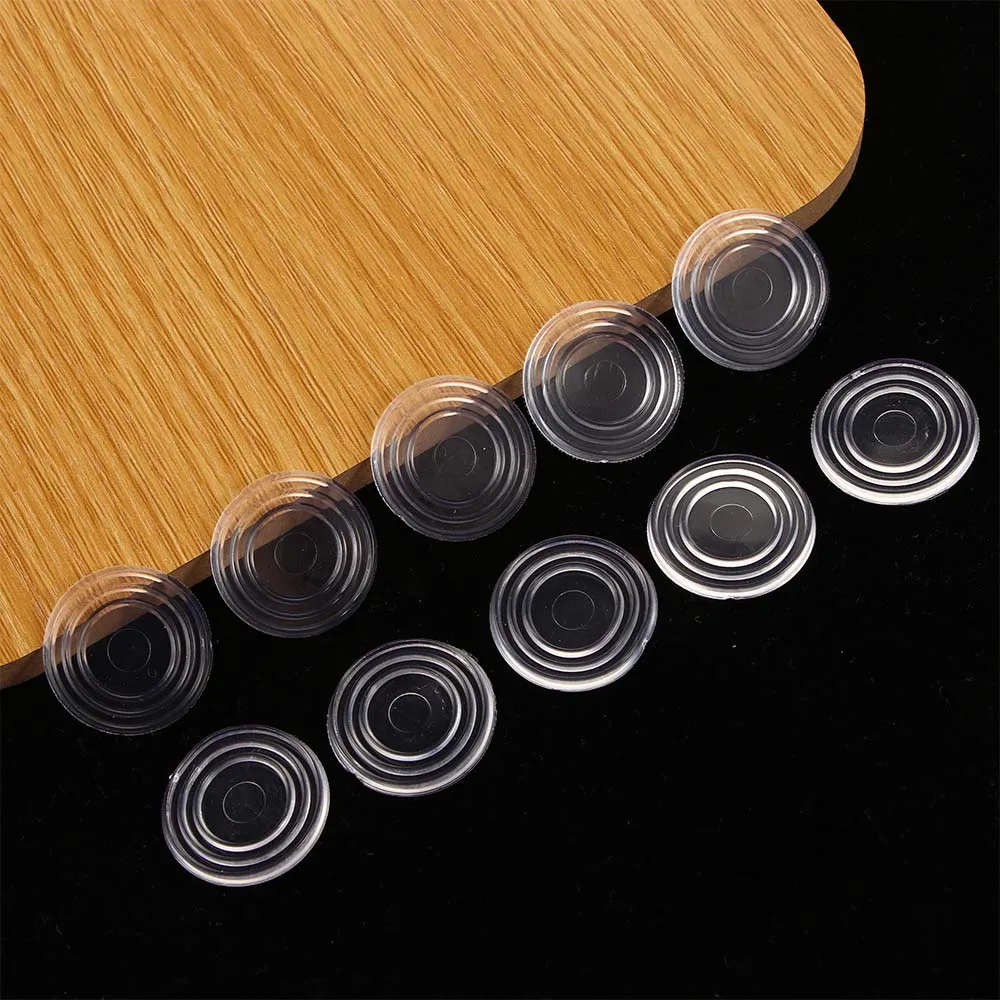 10Pcs 18/24mm Soft Anti Slip Pads Round Glass Table Top Bumpers Non Adhesive Bumpers Pad Plastic Suction Pad for Table Glass Top