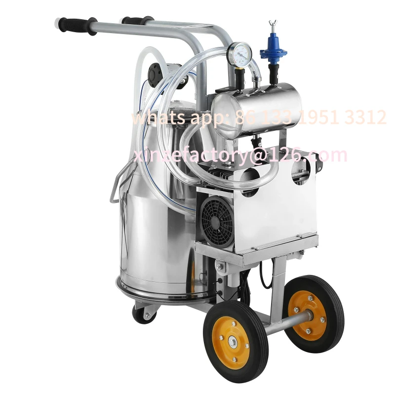 

Customizable Electric Cow Milking Machine 6.6Gal / 25L 304 Stainless Steel Bucket Automatic Pulsation Vacuum Milker