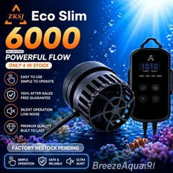 ZKSJ Eco Slim 6000 DC Mini Saltwater Fish Tank Aquarium Wavemaker Pump with Controller