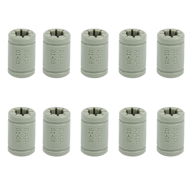 10Pcs Plastic 8 mm Linear Anet Bearing Same As Rj4Jp-01-08 Ball Bearing for Anet A8 Prusa I3 3D Printer