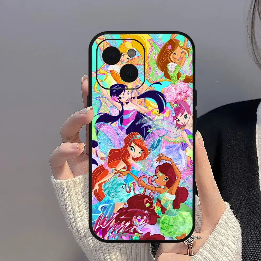 Cute Winx Girl Club Cartoon Phone Case For iPhone Mini 11 12 13 14 15 Pro XS Max X Plus SE XR Shell