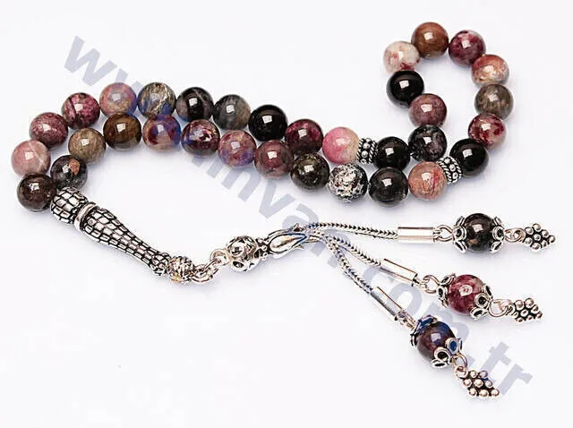 IQRAH Tourmaline Stone Rosary (925 SETTING SILVER 8mm)