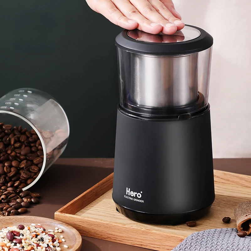 Electric Coffee Bean Grinder Household Small  Stainless Steel  kitchen furniture  machine