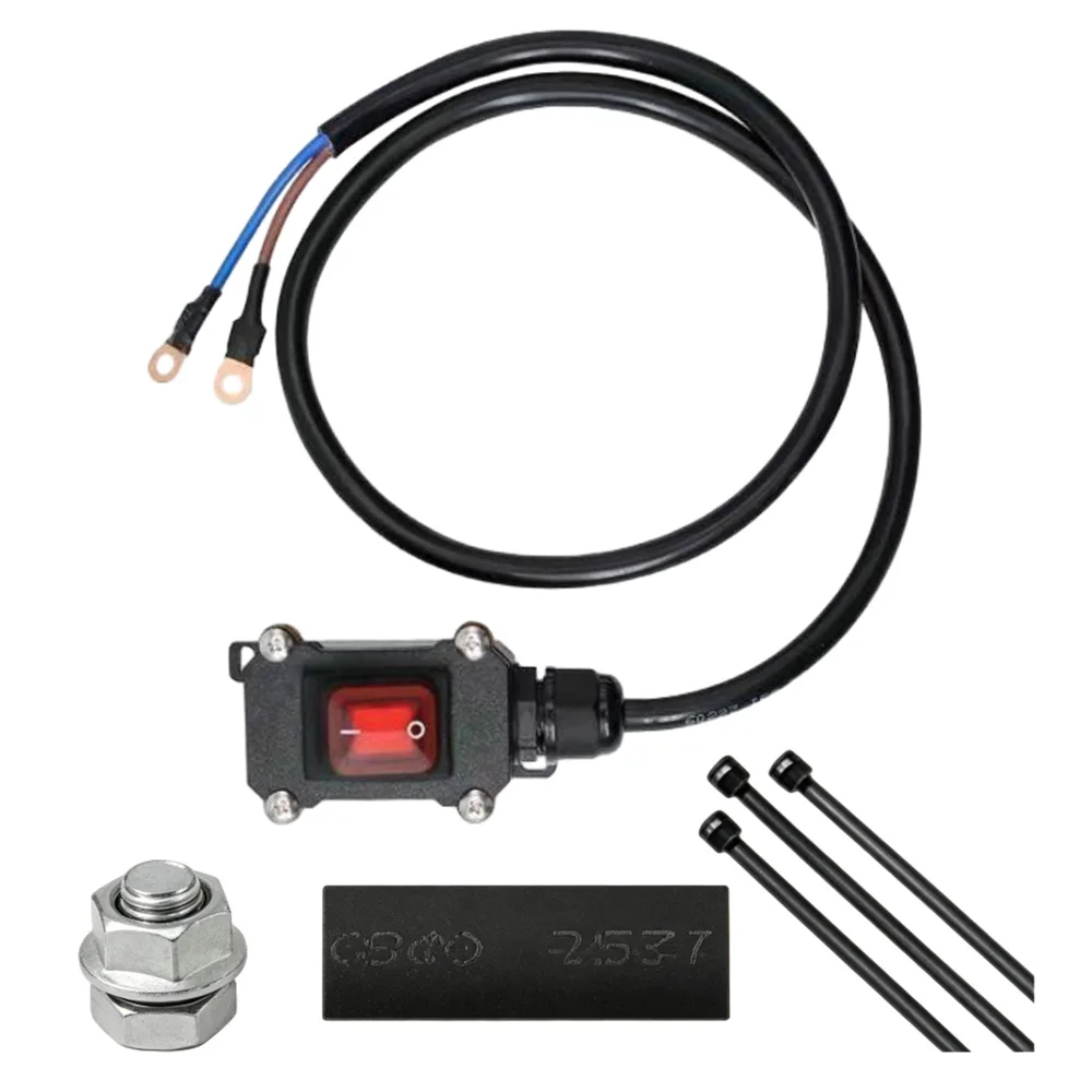 12V Motorcycle Kill Switch Heavy Duty Battery Disconnect Cable Waterproof Power Cut off Switch for Vehicles ﻿30/50/100cm view 2