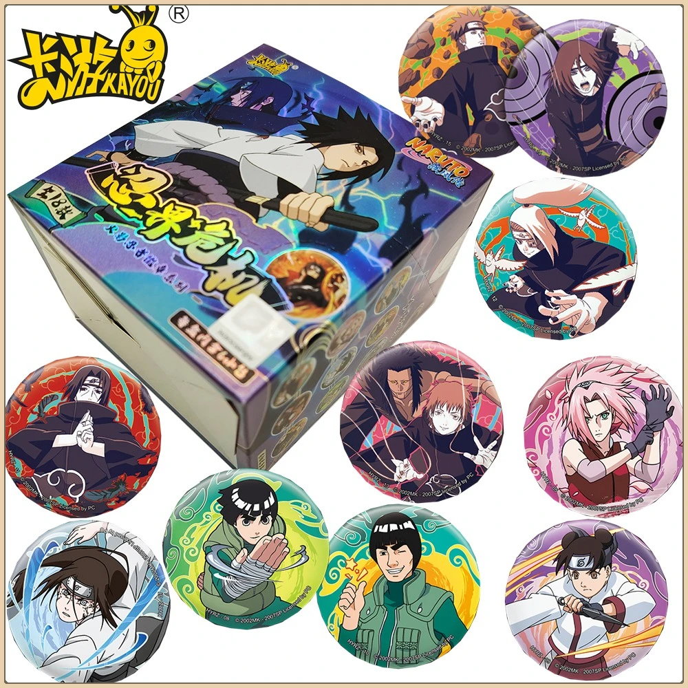 

KAYOU Naruto Anime Exquisite Badge Handmade Tinplate Round Brooches for Clothes Backpack Jewelry Accessories Kids Hobbies Gifts