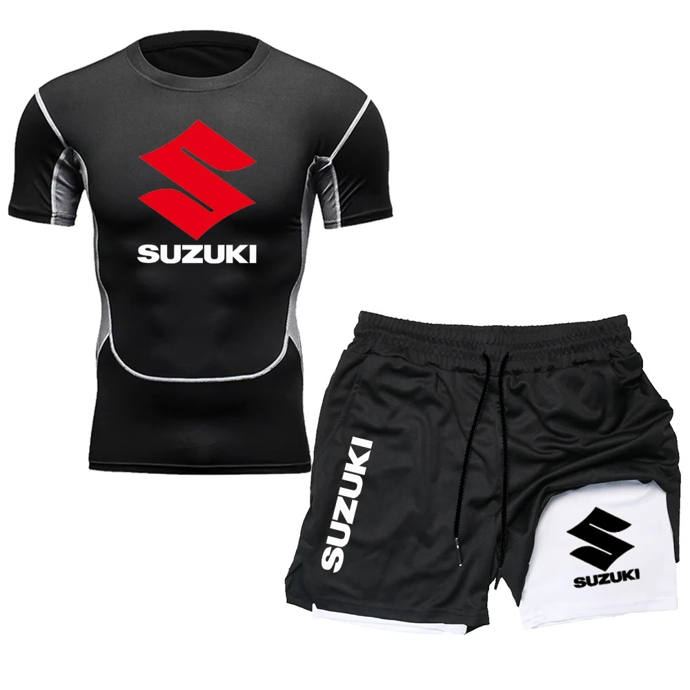 Men's Compression Fitness Wear – Suzuki Logo, Breathable Slimming Shirt for Gym & Outdoor Sports | Aliexpress Deal