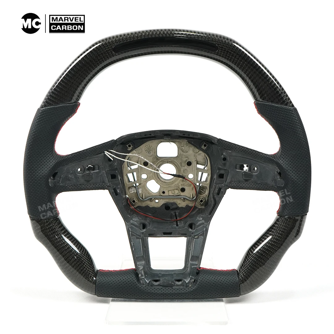 

MC 100% Real Carbon Fiber LED Steering Whee For Audi A6 LED data display steering wheel