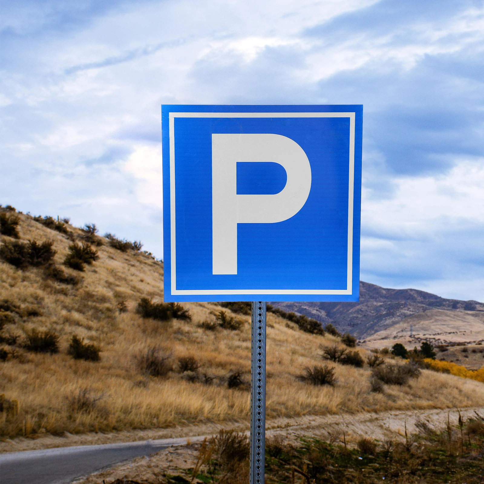 

Aluminum Alloy Safety Signs 40x40x0.8CM Parking Lot Symbol Sign Visible Traffic Construction SiteParkingSignage