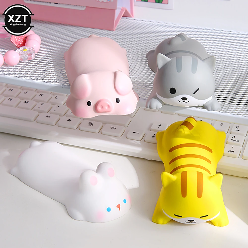 Cute Cartoon Pig Cat Rabbit Dog Decompression Mouse Pad Desktop Computer Laptop Wrist Pad Kawaii Office Desktop Pad Wrist Pad