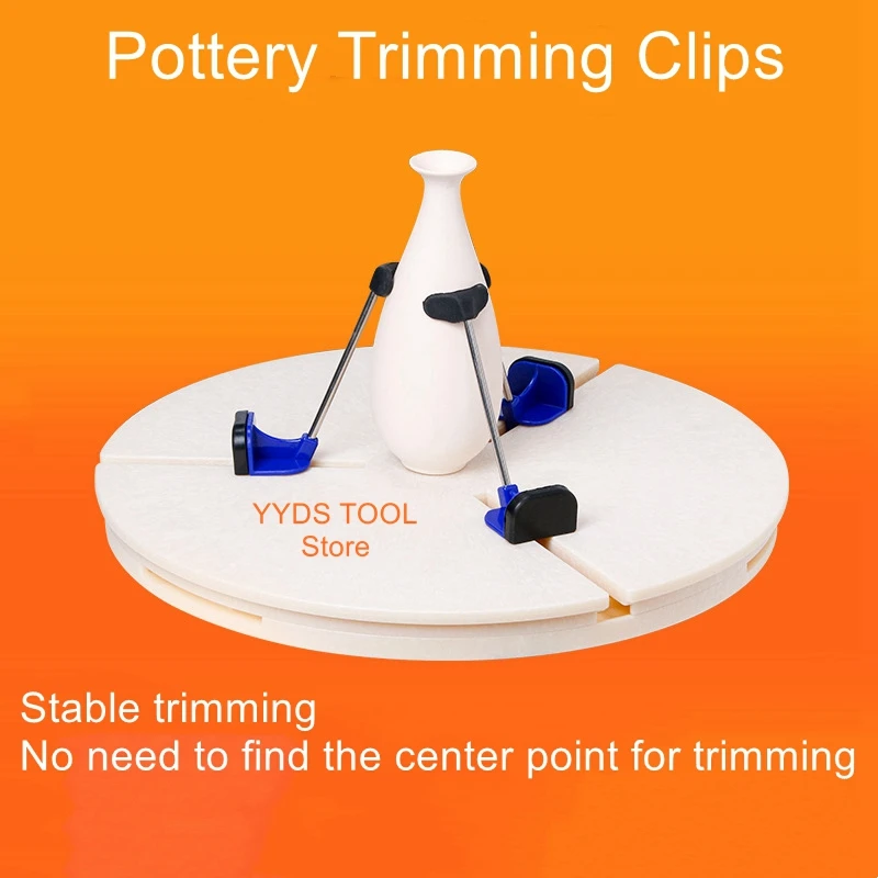 Pottery triangle trimming clip automatically find the center of the teaching trimming artifact vase cup novice embryo tools