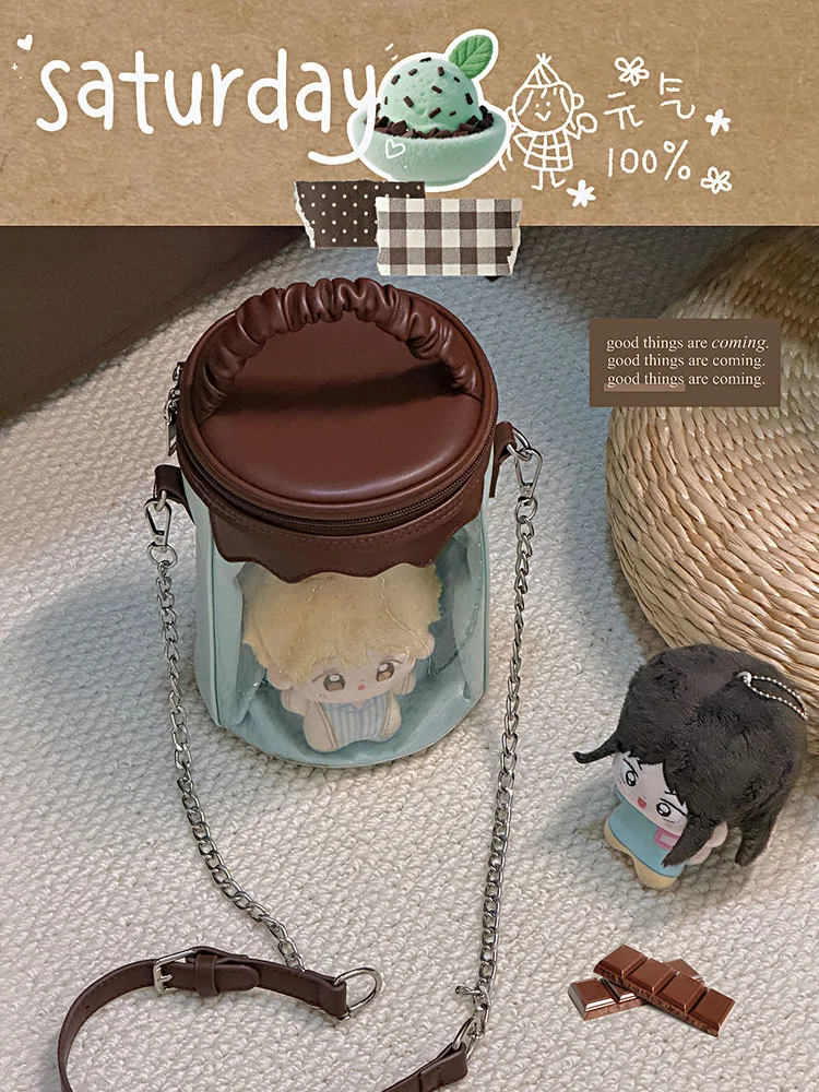 Japanese Original Thin and Clever Color 10-15cm Baby Bag 12 Points Bjd Lta Bag Sweet Bucket Portable Messenger Bags for Women