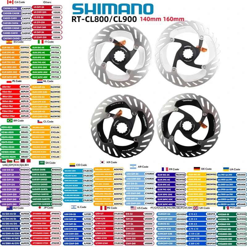 �y�Z�[�����z�V�}�m RT-CL800 RT-CL900 �u���[�L���[�^�[ �Z���^�[���b�N ICE TECHNOLOGIES FREEZA 140mm 160mm ULTEGRA XTR DURA-ACE�V�}�m �o�C�N�p�[�c