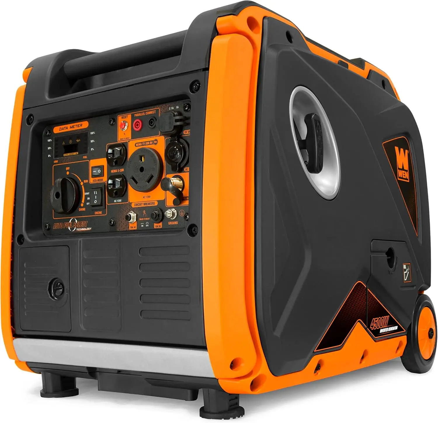 Portable Inverter Generator with Fuel Shut-Off Super Quiet 4500-Watt Electric Start Dual Fuel RV-Ready