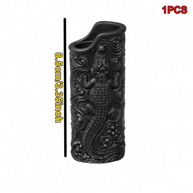 Crocodile Texture Lighter Sleeve Protective Cover Shell Anti Scratch Accessory For Standard Pocket Lighter