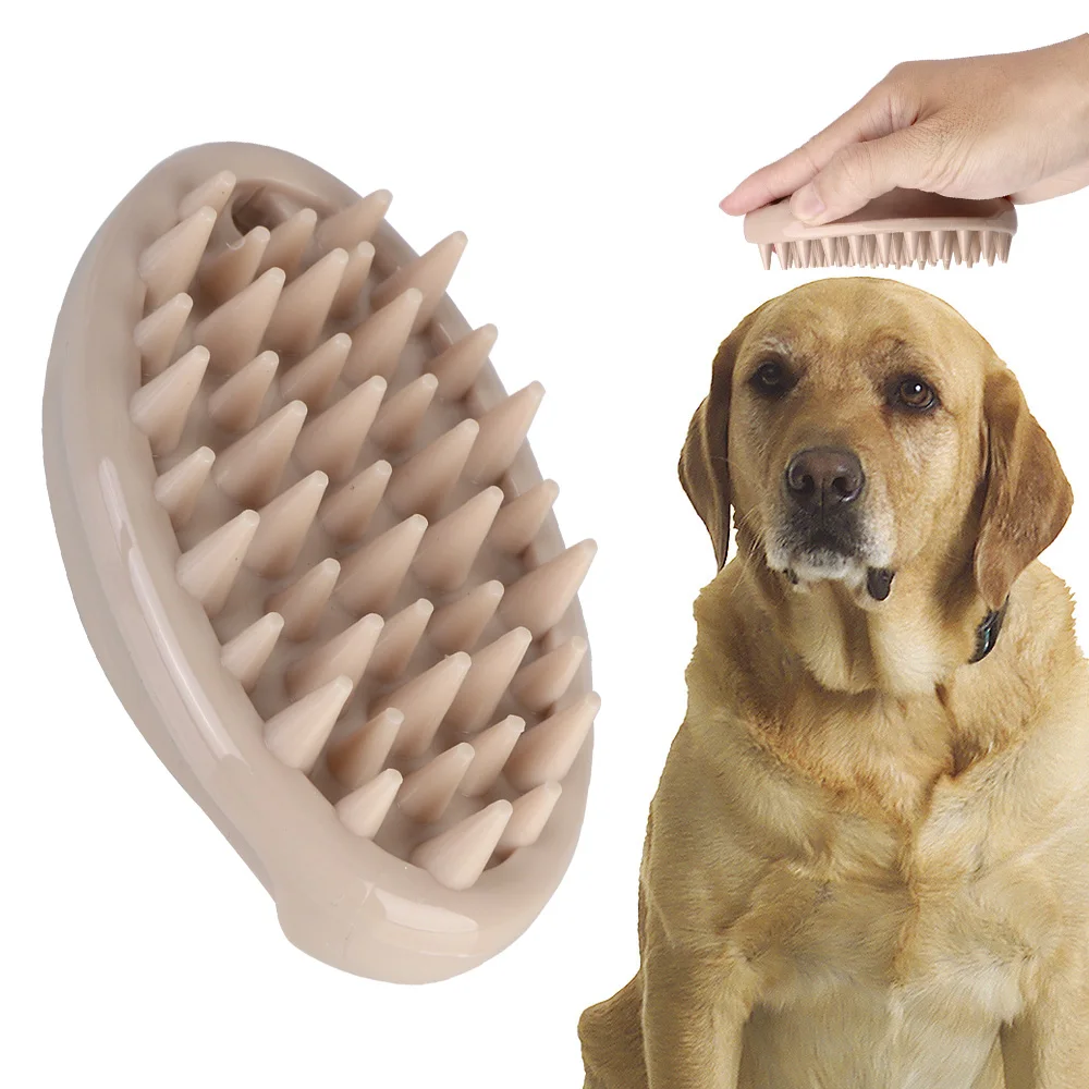 Dog Cat Comb Brush Tools Quickly Cleaning Brush Pet Washer Massage Brush Soft Gentle Silicone Bristles Cleaner Puppy Wash Tools