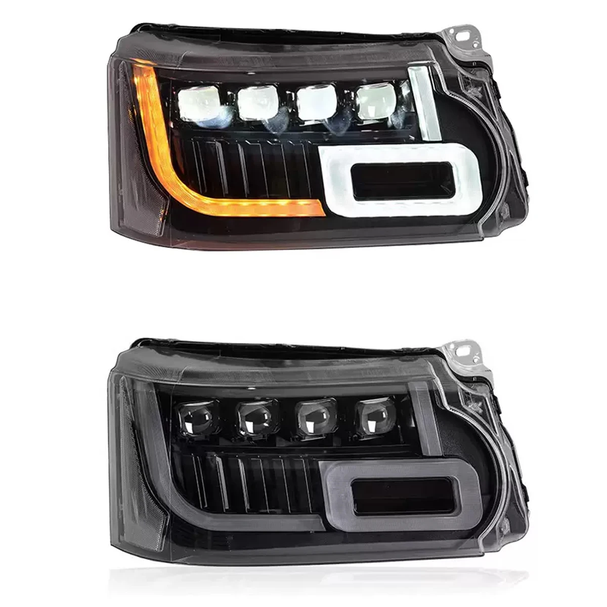 

Car accessories exterior parts 4 lens LED front lamps headlights for Land Rover Range Rover sport 2010-2013.