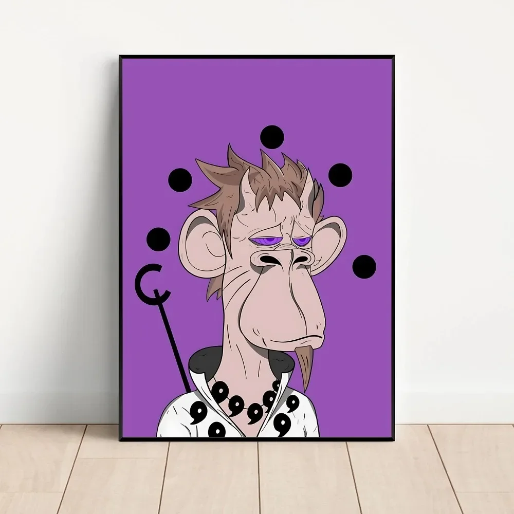 القرد Bayc Hype Ape ملصق كرافت نادي بار ورقة خمر ملصق جدار الفن اللوحة غرفة نوم دراسة ملصقات