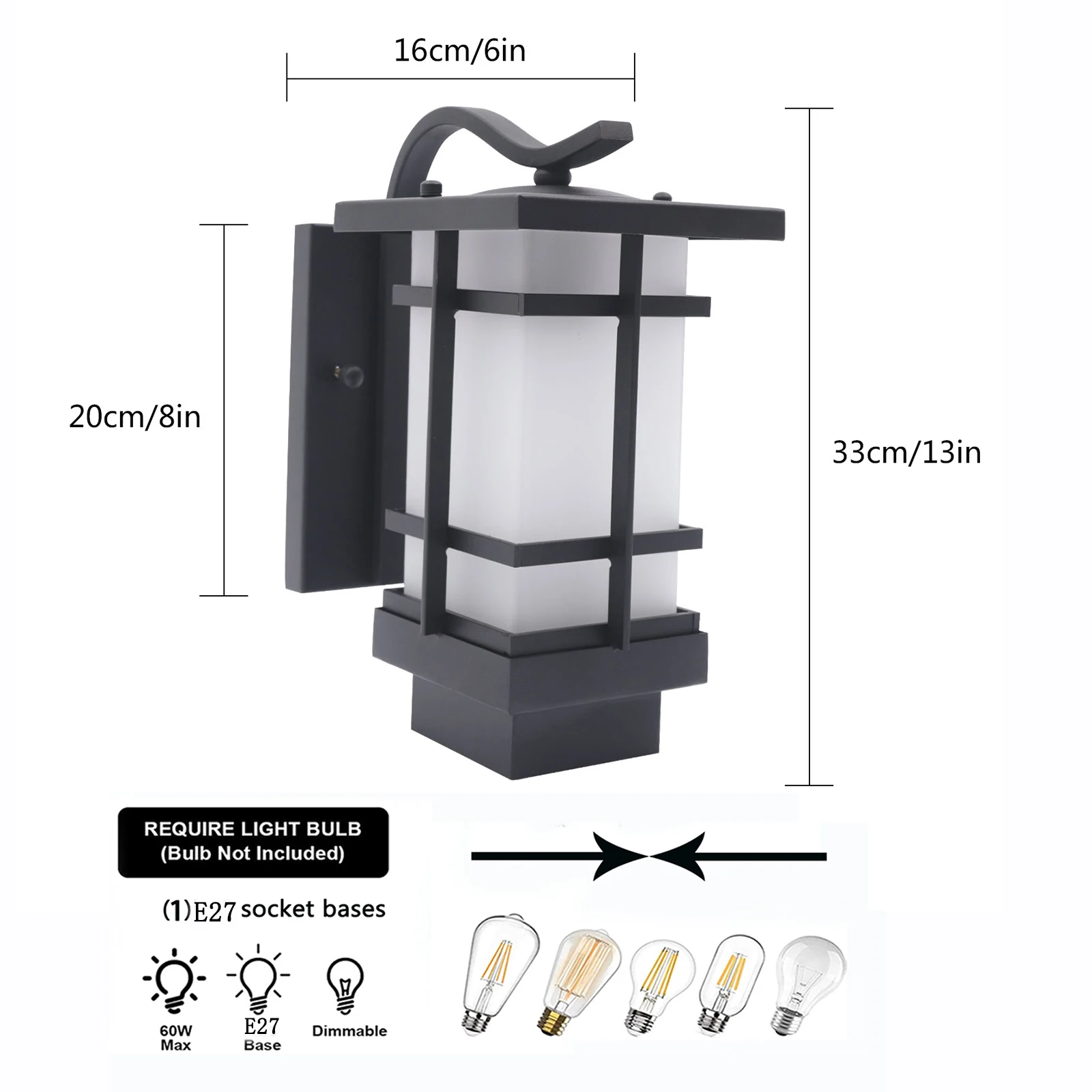 Rustykalna światło werandy zewnętrzna lampa wodoodporna ściana LED latarnia Retro montowane na powierzchni oprawa oświetleniowa dla wystrój ogrodu