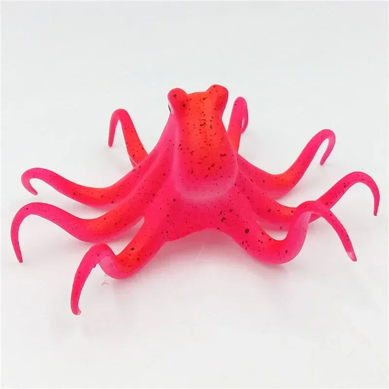 10cm Fish Tank Aquarium Decor Fluorescent Artificial Octopus Aquarium Fish Tank Ornament Fish Decoration