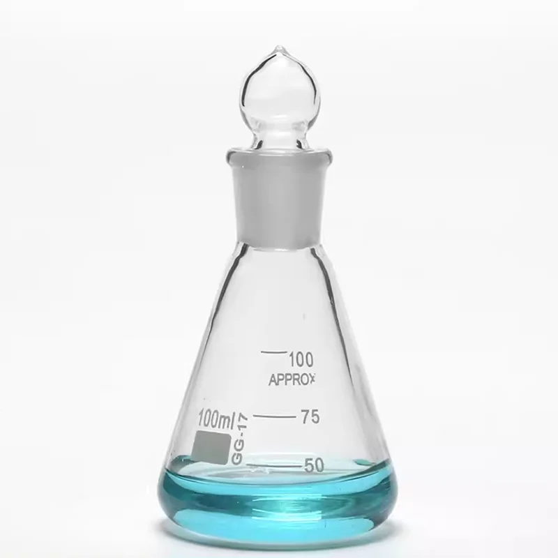 Stoppered Erlenmeyer flask flask glass Erlenmeyer flask 50/100/150/250/500/1000/2000ml laboratory glassware