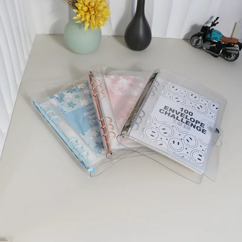 كتاب التوفير النقدي لتحدي توفير المال لمدة 100 يوم - 25 ورقة من ألبوم بطاقات PVC فضفاضة الأوراق، جهاز تعقب الميزانية مقاس 22 × 23 سم لأهداف التوفير #5