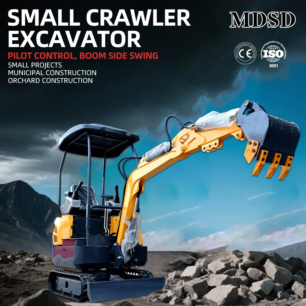 Consegna rapida 1T 1.2T 1.5T 2T Mini escavatore Pista ad alta efficienza Funzionamento facile Piccolo escavatore per uso in cantiere
