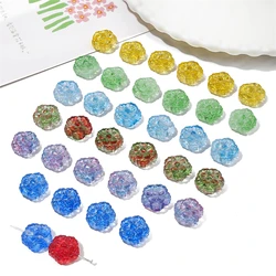 10pcs 15mm Crystal Glass Fancy Flower Beads Charm for Earring Necklace Bracelet DIY Jewelry Craft Making