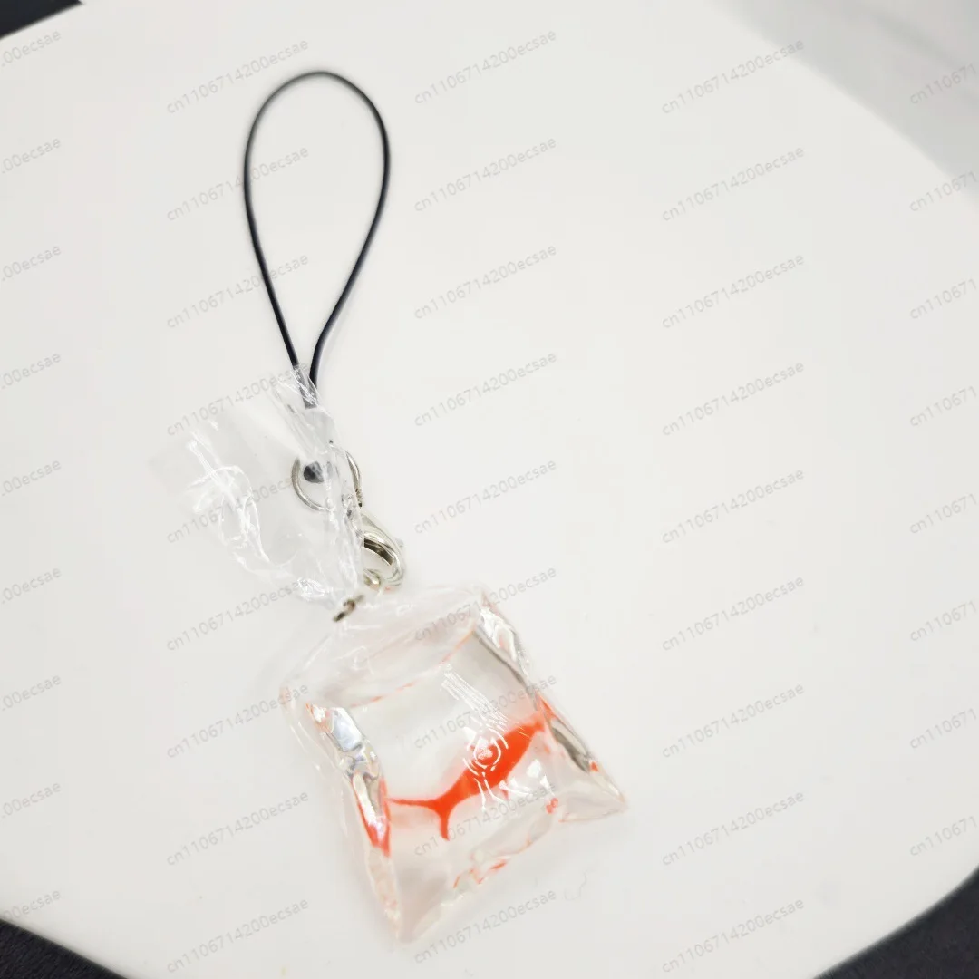 Popular creative transparent candy goldfish keychain personalized resin carp keychain