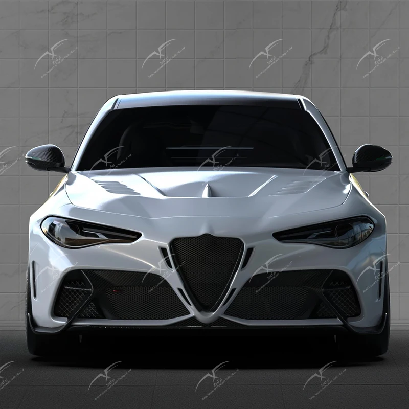 Carbon Fiber Car Hood with air Vent Body Kit for Alfa Romeo GIULIA GTC Engine Hood Modification - Image 3