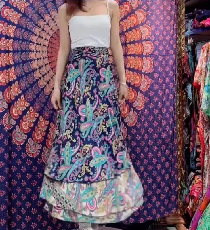 

Southeast Asian Women's Summer Versatile Half Skirt One-piece Wrap Skirt