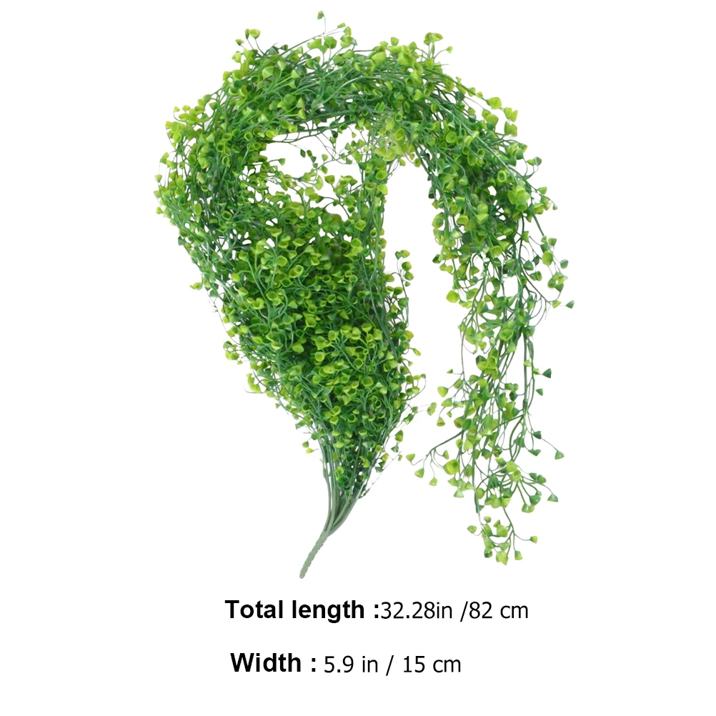 

2 Pcs Simulated Plant Hanging Basket Faux Ferns Artificial Greenery Stems Plants Indoor Vines