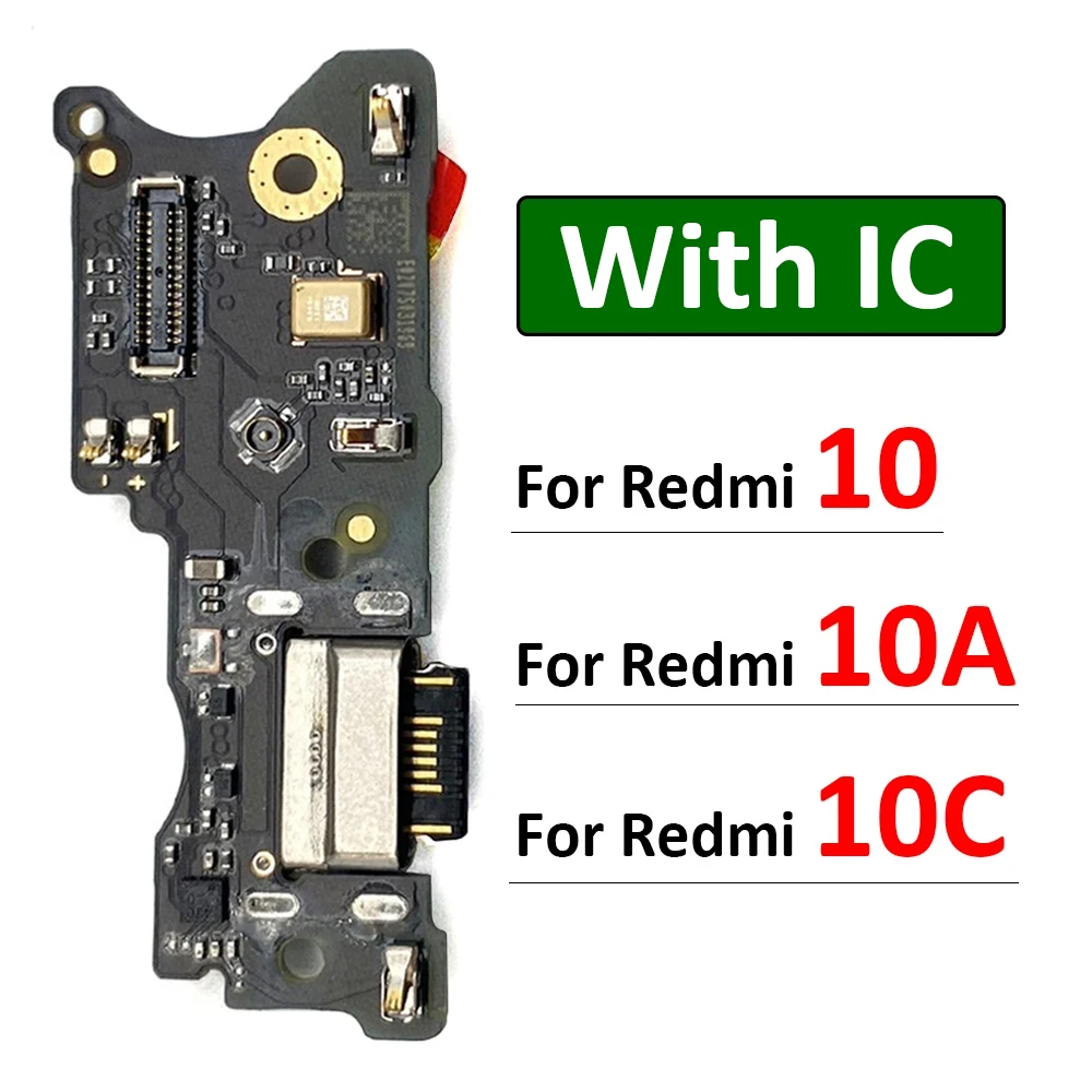 New For Xaiomi Redmi 10 10A 10C USB Micro Charger Charging Port Dock Connector Microphone Board Flex Cable