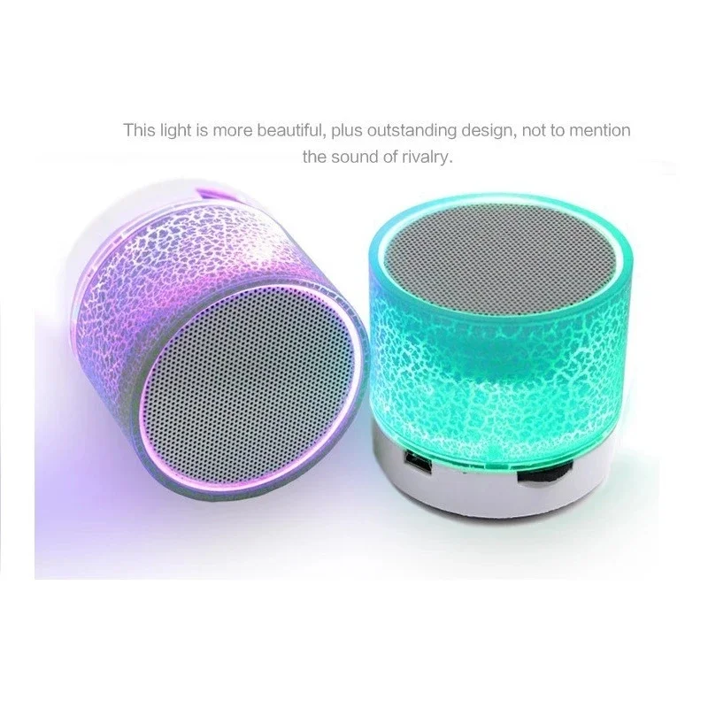 Bluetooth Mini Speaker Wireless Speaker Colorful LED TF Card USB Subwoofer Portable MP3 Music Sound Column For PC Phone