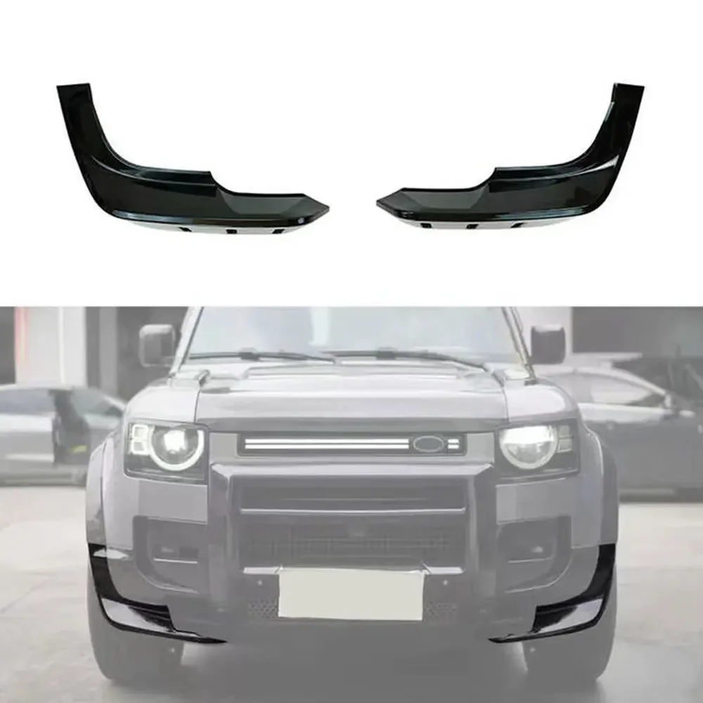 

Exterior Accessories Glossy Black ABS Front Bumper Lip Splitter For Land Rover Defender 90 110 2020 2021 2022