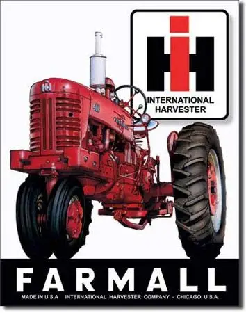 Metal Signs Vintage Funny Plaques Poster Wall Decor IH Farmall Tractors Tin Sign for Bar Kitchen Indoor House