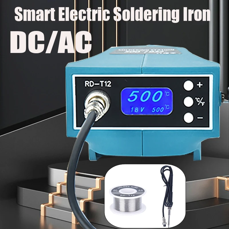 Smart Electric Soldering Iron DC/AC Two Power Supplying Mode Solder 150-500 ℃ Portable Soldering Station For Makita Battery