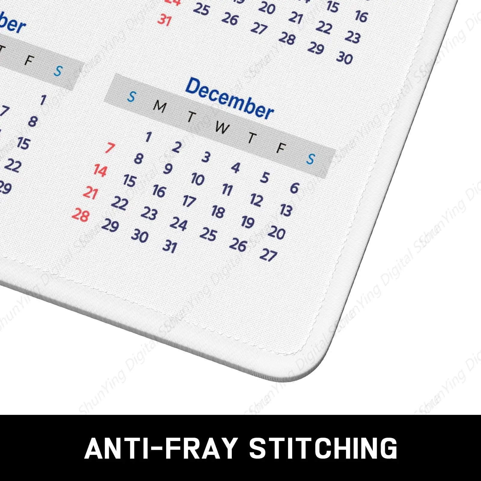 Mouse Pad Tahun Baru persegi kalender 2025 antiselip, cocok untuk game kantor Laptop dan komputer bantalan 25*30cm