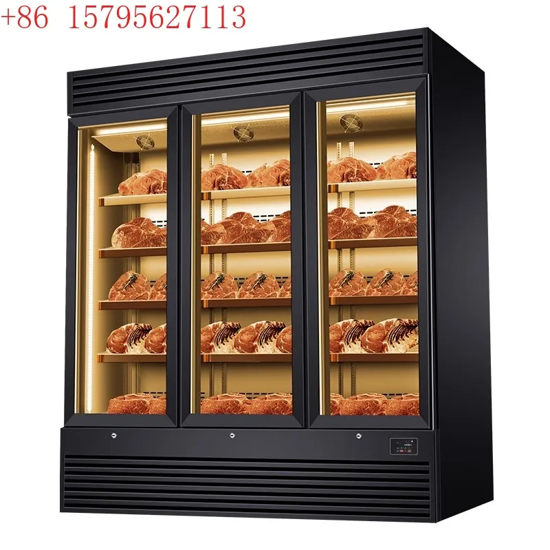 Gabinete maduro de carne seca Chevrolet, restaurante occidental, buffet, olla caliente, descarga de ácido de carne húmeda, vitrina fresca refrigerada