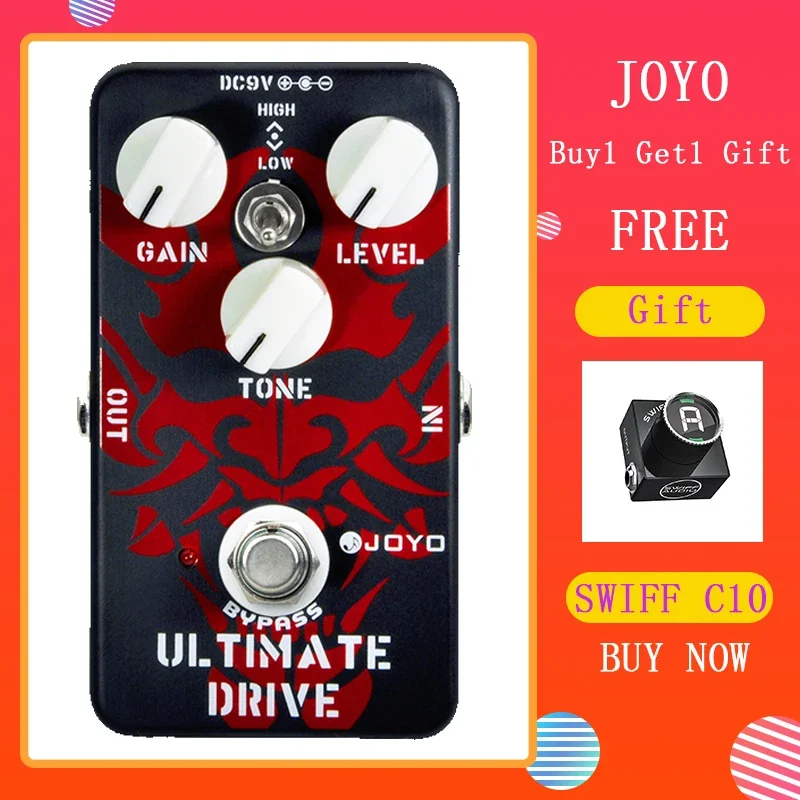 

JOYO JF-02 Ultimate Drive Overdrive Guitar Effect Pedal Between Distortion and Overdrive True Bypass Guitar Parts & Accessories