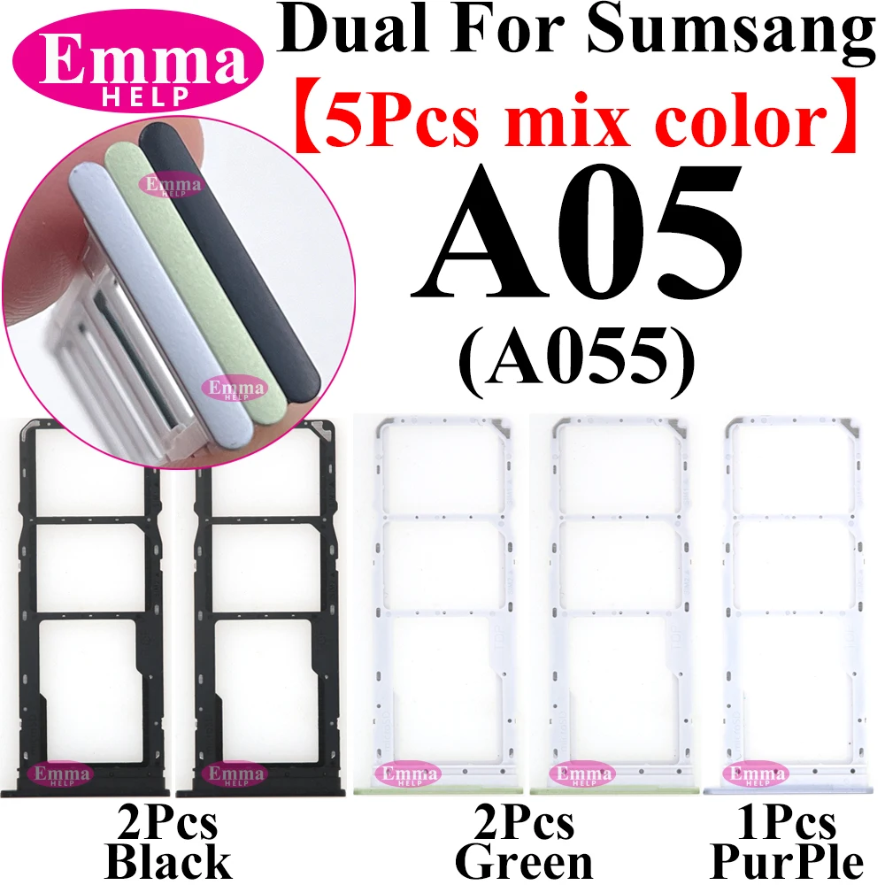 5Pcs SIM Card Adapter Drawer For Samsung Sim Card Reader Holder SIM Card Tray Holder Slot A01 A02s A03s A04s A05s A10s A20s A21s image 6