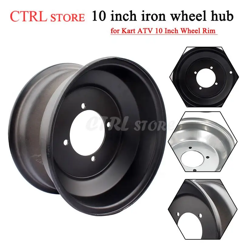 

10 Inch Front or Rear wheel hub ATV Beach Bike 23x7.00-10 Tire Rims 22x10-10 Four Wheel Steel Hole Hubs