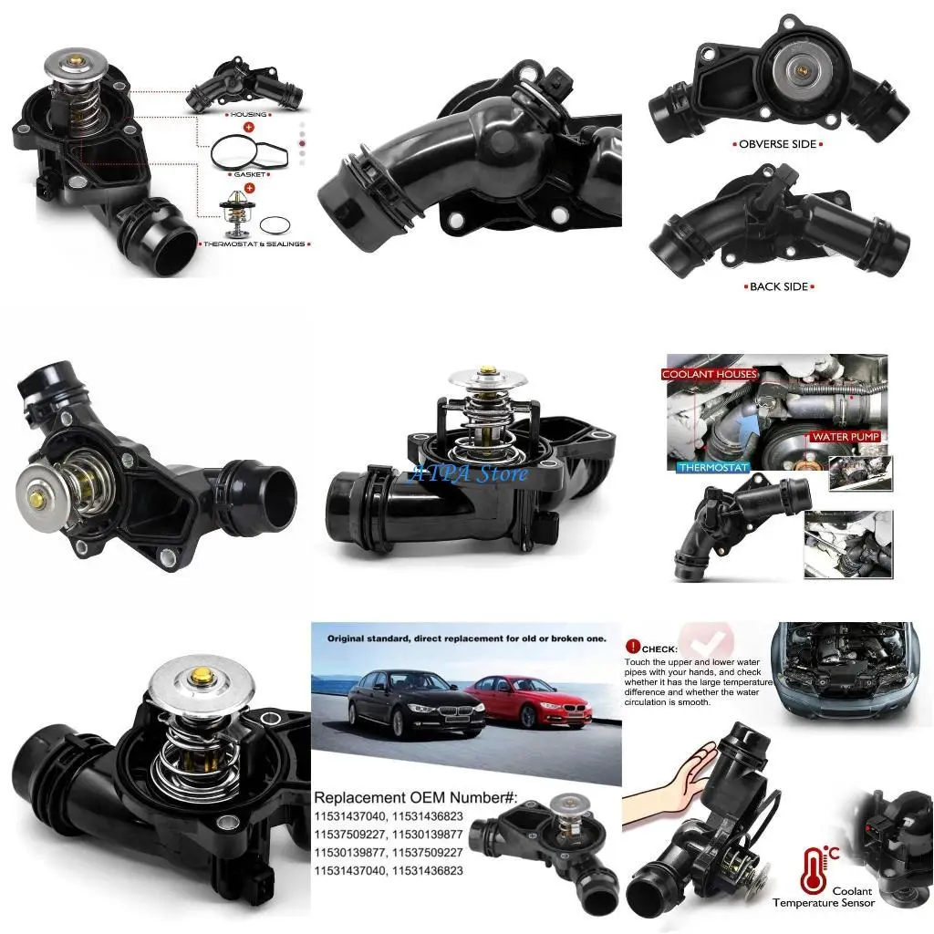 

U13C Auto Engine Coolant Thermostat Assembly Climate Control for E46 E60 11537509227