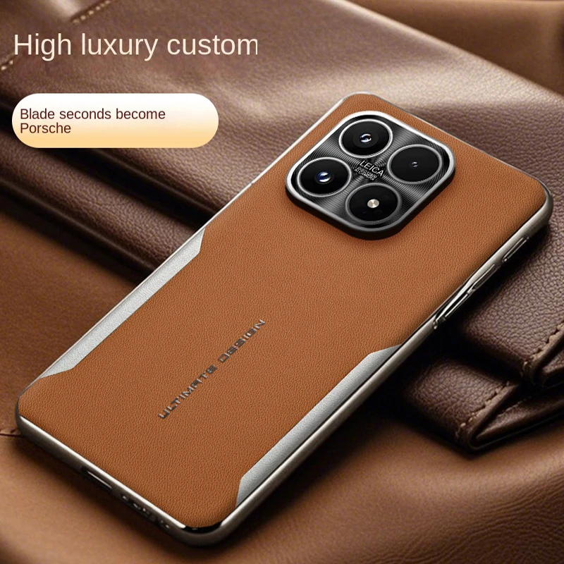 حافظة لهاتف Xiaomi 17 17 Pro 17 ProMax مطلية بالكهرباء من الجلد العادي ذات حافة ناعمة شاملة ومضادة للصدمات