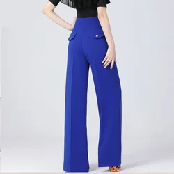 High Waist Modern Dance Party Pants Original Carnival Women Costumes Jazz Solid Color Ballet Wear European Clothing Button Use