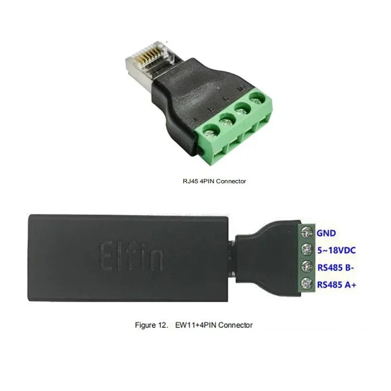 HF Elfin-EW11A-0 5~36V Wide Voltage External Antenna Wireless Networking Devices Modbus TPC IP RJ45 RS485 to WIFI Serial Server