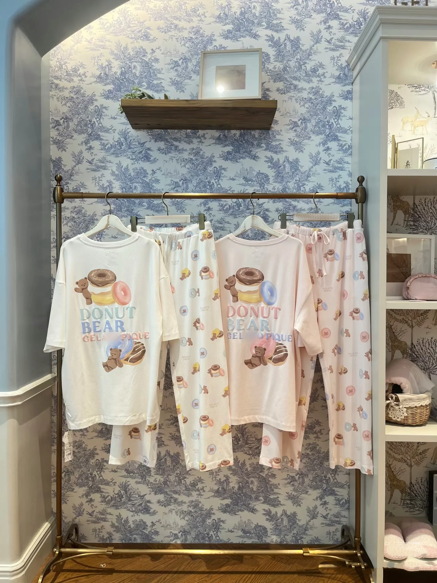 

Cute Bear Ice Cr ort Sve Long Pants Spwear Home Clothes Set Women's Cotton Modal Comfortable Loose Fit Summer Home...