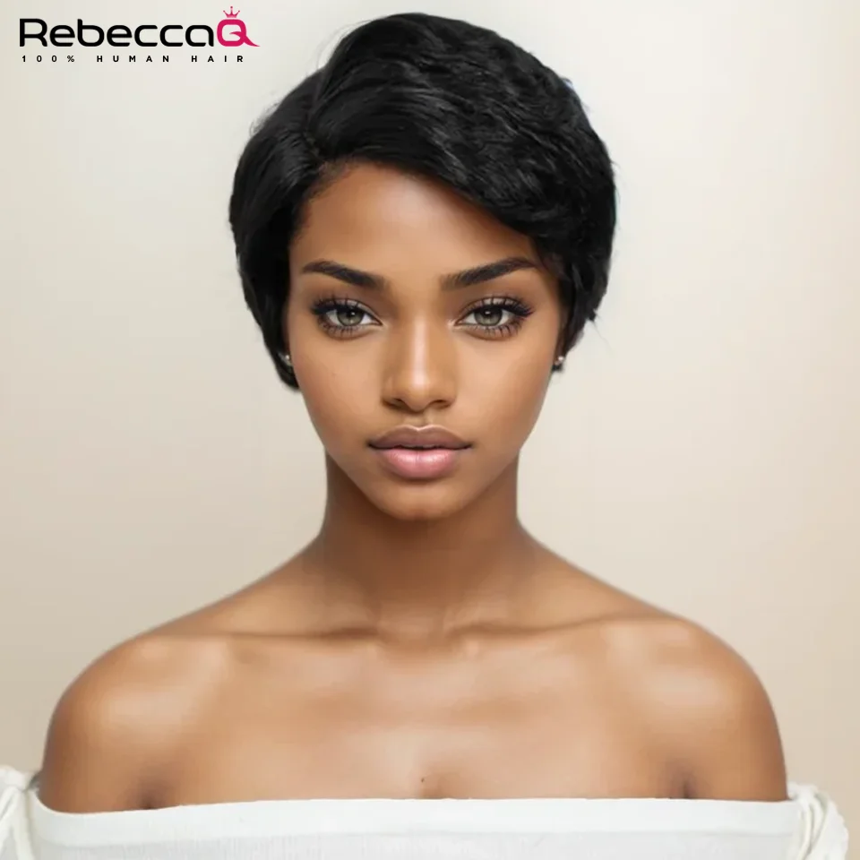 

Straight Pixie Cut Wig Human Hair Wigs 13x6x1 Transparent Lace Front Short Bob Wig TPart Lace Wig Brazilian Human Hair For Women