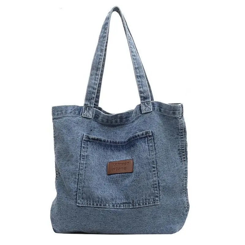 Designer-Handtasche aus Denim, luxuriöse Designer-Tragetasche, modische Clutch-Taschen, einfarbige, schlichte Damen-Handtaschen für den täglichen Gebrauch, 202 – Detail 5